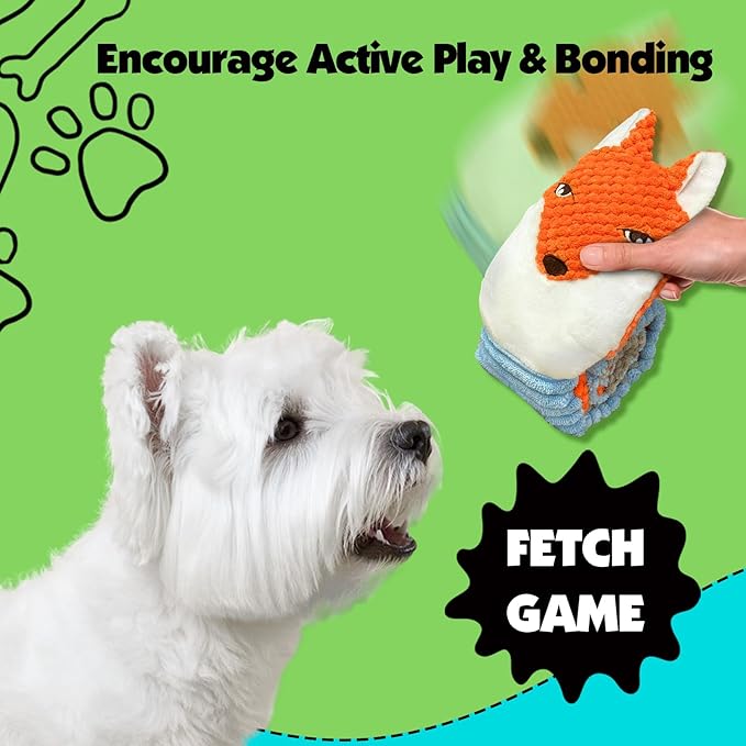 Interactive Squeaky & Crinkle Dog Puzzle Toys - IQ Training and Foraging Games for Mental Stimulation - Plush Dog Toys for Small, Medium and Large Dogs to Keep Them Busy (3 Pack)