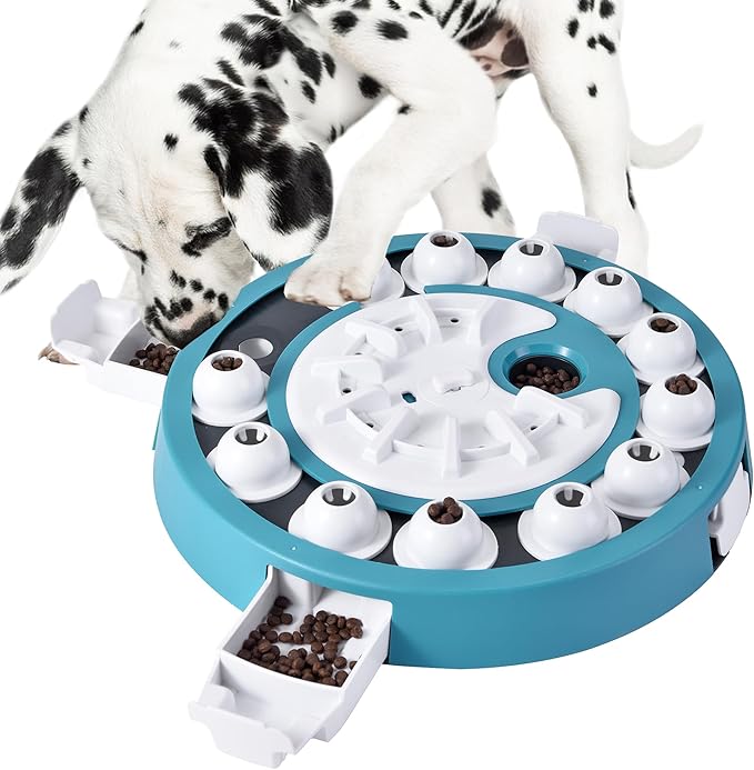 Dog Puzzle Toy Mental Stimulation - Level 3 in 1 Dogs Food Puzzles Toys, Dog Treat Puzzle Feeder (Advanced-Mars Green Brainstorm)