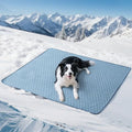 Soulbond Cooling Mat for Extra Large Dogs - 60"x80" Washable Cooling Pad for Puppy, QMAX>0.3, Anti-Slip Bottom, Portable Summer Cool Kennel Bed Pad for Outdoor/Indoor/Cars/Travel Use, Ocean Blue
