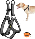 No Pull Dog Harness with Reflective Adjustable,Stops Pets from Pulling and Choking On Walks Medium Dogs, (Black, L)
