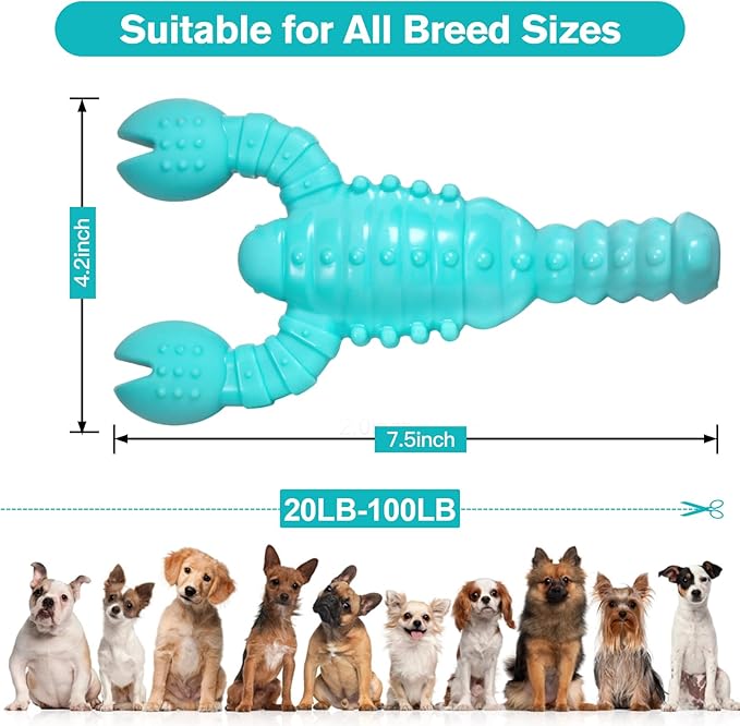 Dog Toys for Aggressive Chewers, Indestructible Tough Dog Chew Toys for Medium Large Breeds, Bacon Flavor to Keep Them Busy