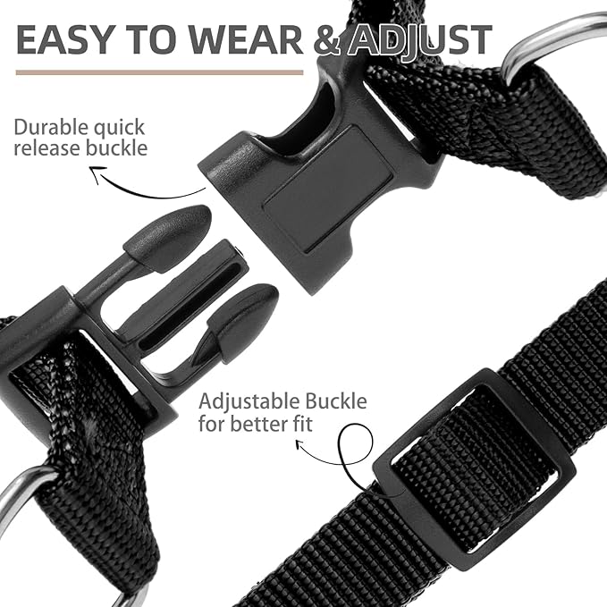 PUPTECK No Pull Dog Harness Soft Adjustable Basic Step in Puppy Vest Outdoor Walking with ID Tag X-Small