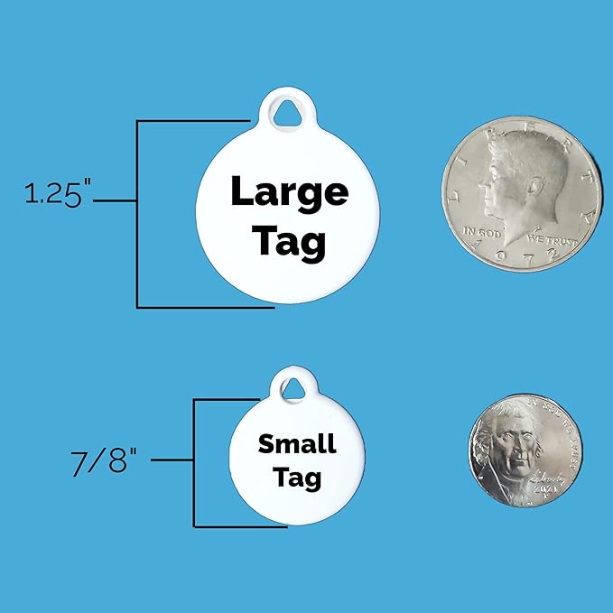 Dog Tag Art Watermelon Wedge Personalized Custom Pet ID Tag, Food Themed Cat and Dog Name Tag, Small