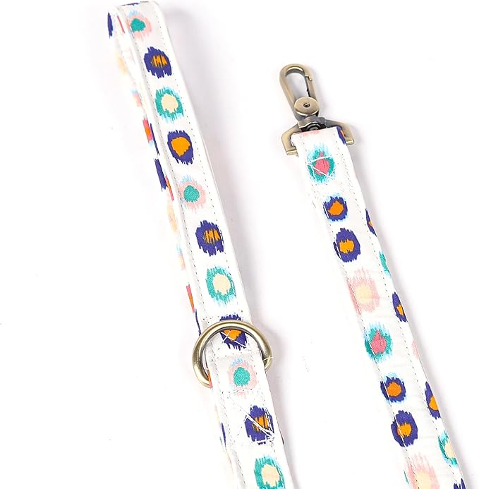 Organic Cotton Dog Leash for Small,Medium and Large Breed,Brass Hardware Pet Leash for Walking,Running and Training 6FT