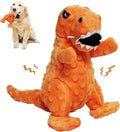 LWBMG Squeaky Dog Toys Stuffed Dog Toys Cute Dinosaur Plush Dog Toy with Crinkle Paper Durable Dog Chew Toys for Small Medium and Large Dogs