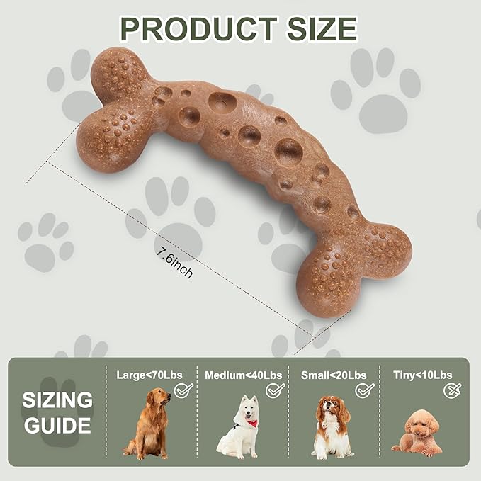 Dog Chew Toys for Aggressive Chewers 3 Pack Variety Flavored Tough Dog Bone Toy for Medium Large Breed to Keep Them Busy