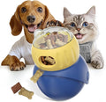 Cat Interactive Toys for Indoor Cats Adjustable Treat Puzzle Food Dispenser Weight Loss Tumbler Slow Feeder Fun Kitty Sliding Rolling Ball Enrichment Toy for Kitten Adult Cats Small Dogs