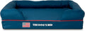 The Dog’s Bed Replacement Outer Cover, Oxford Fabric, Blue with Red Trim & USA Flag, Small