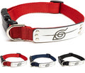 Naruto Dog Collar for Large Dogs, Medium, XS/Small Puppy Collars – Officially Licensed Naruto Shippuden Hidden Leaf Village Anime Dog Collar, Naruto Gifts Pet Collar for Dogs Red Rogue, LG