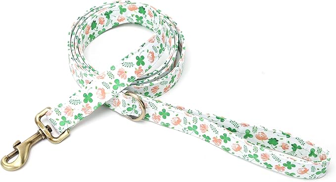 Organic Cotton Dog Leash for Small,Medium and Large Breed,Brass Hardware Pet Leash for Walking,Running and Training 6FT
