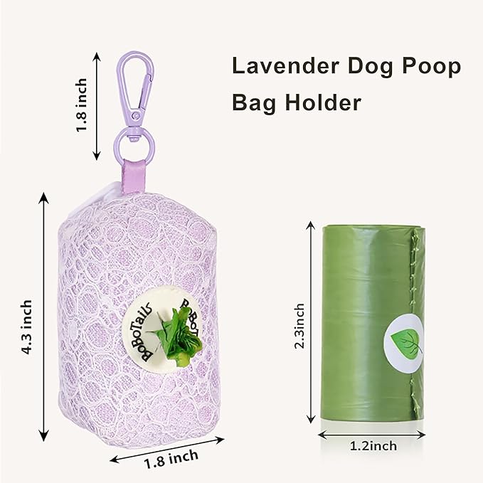Dog Poop Bag Holder with Clip, Stylish Doggy Waste Bag Dispenser for Dog Leash, Durable Portable Poop Bag Carrier No Include Poop Bag Inside