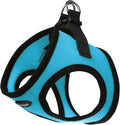 Bark Appeal Aqua Blue Step-in Dog Harness for XS to Small Sized Pets – Updated Sizing, Re-Measuring is Essential – Soft Vest Harness – Anti-Choke with Adjustable Strap & Heavy Duty Clip – S