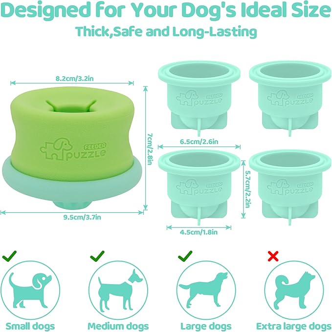 Puzzle Feeder Dog Puzzle Toys, Interactive Enrichment Dog Toys for Mental Stimulation, Slow Feeding, Treat Dispensing, and Freezable Fun to Keep Them Busy,Blue