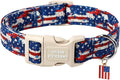 Unique style paws Dog Collar Plastic Buckle with Pendant Newspaper Star Flag Puppy Collars for Small Medium Large Boys Girls Dogs