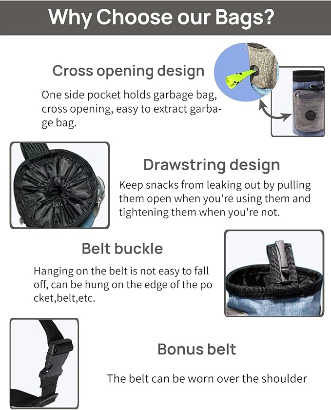 4-in-1 Dog Treat Pouch-3-Way Waterproof Cationic Linen Bag with Side Pockets & Compact Design Holds 3 Cups for Outdoor/Hiking with Poop Bag, Adjustable Belt & Silicone Flying Disc (Khaki)
