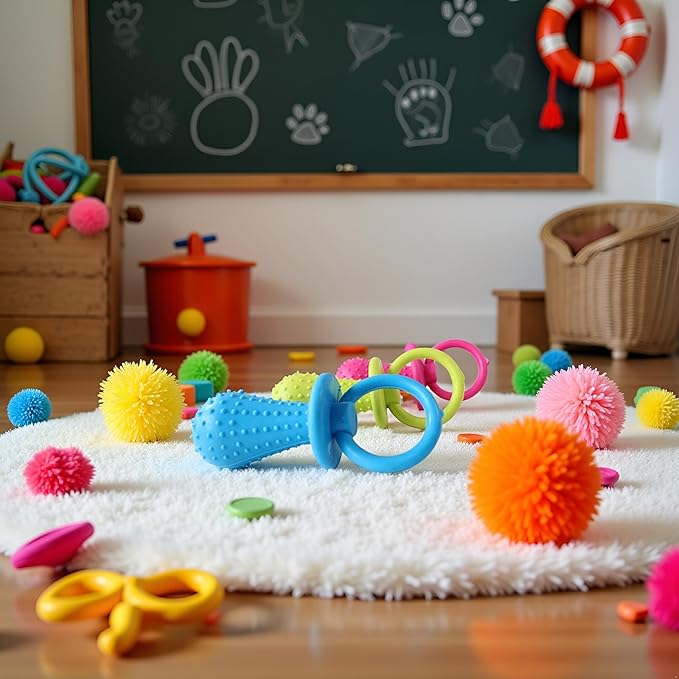 1 Pc Random Color Dog Toys for Aggressive Chewers,Rubber Pacifier Puppy Dog Chewing Molar Play Toy Pet Supplies