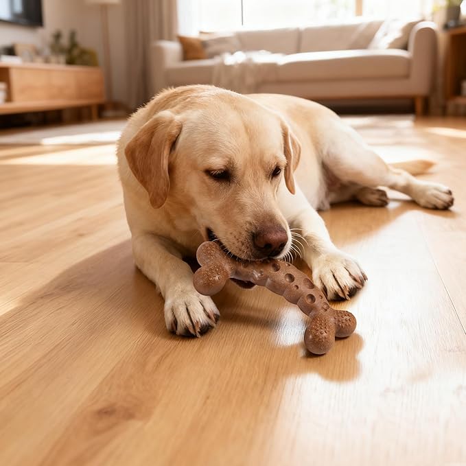 Dog Chew Toys for Aggressive Chewers 3 Pack Variety Flavored Tough Dog Bone Toy for Medium Large Breed to Keep Them Busy
