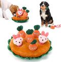 Skylety 7 Pcs Interactive Carrot and Bunny Dog Toy Set Snuffle Toy with Treat Hiding Puzzle and Squeaky Plush, Durable Interactive Dog Toys for Small Medium Dogs, Training and Boredom Relief Plaything