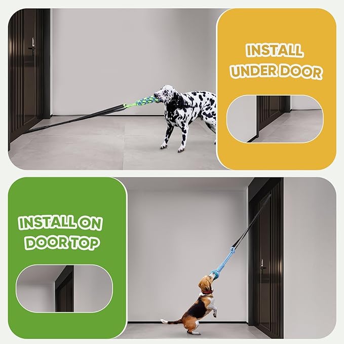 Dog Bungee Toy for Small/Medium Dogs,Interactive Dog Tug of War Toys Set with Tether, Rope and Ball, Tree Hanging Toy,Indoor Dog Rope Toy,Not for Aggressive Chewers