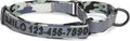 Pawtitas Customized Martingale Dog Collar Reflective Reflective Dog Collar Embroidered Personalized Name Phone Number Adjustable for Puppies Small Medium Large Size Dogs Large Camouflage Grey