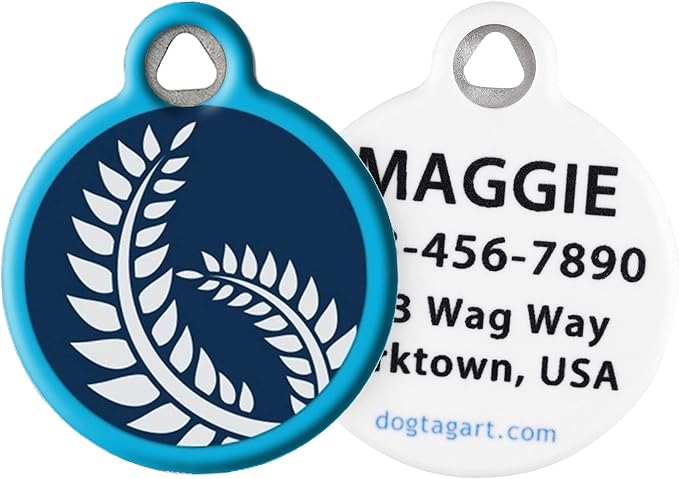 Dog Tag Art Lupine Pattern Willow - Custom Pet ID Tag for Dogs and Cats