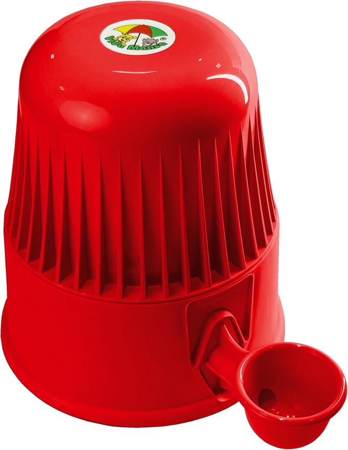 No Spill Pet Water Dispenser for Dogs and Cats, 67.6oz Gravity-Fed Water Bowl with Slow Drinking Design to Prevent Wet Fur, BPA-Free Polypropylene, Vida Mansa (Opaque Red)