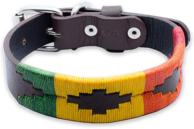 Gaucho Goods Premium Soft Leather Dog Collar (L, Woodstock)