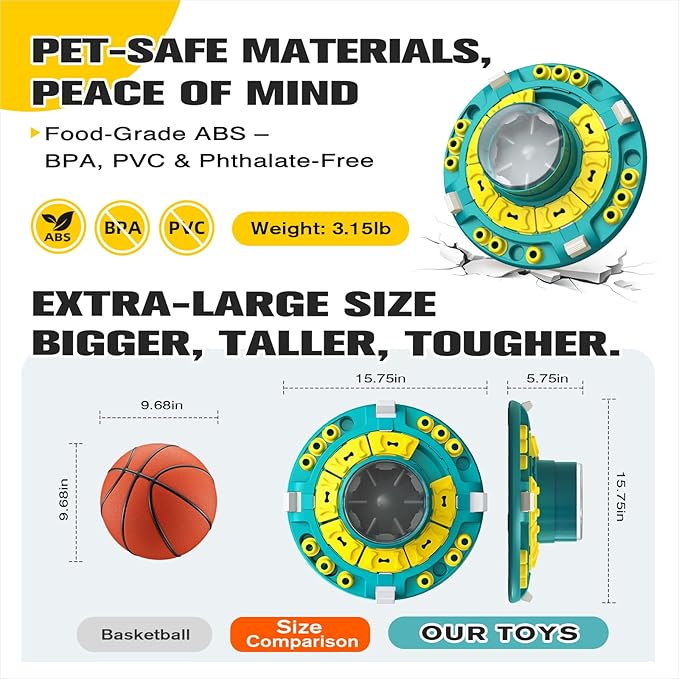 KADTC 4 Levels of Step-by-Step Challenge, U.S. Brand & Design,Extra-Large Size Beginner To Advanced Dog Puzzle Toy For Smart Dogs Treat Puzzles Puppy Food Slow Feeder Mental Stimulation Enrichment Toy