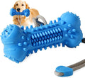 Dog Chew Toy for Aggressive Chewers, Durable Dental Cleaning Treat Toy, Food Dispensing Interactive Toy for Small, Medium & Large Dogs, Teeth Cleaning, Keep Busy, Tough Natural Rubber (Blue)