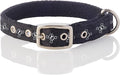 Adjustable Recycled Ribbon Dog Collar for All Pet Breeds, Skully Night, Large