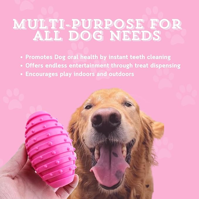 Puppy Squeaky Chew Toy, Medium & Small Dogs, 3 Pack Combo for Chewers, Multifunctional Teeth Cleaning Massages Gums, 100% Non-Toxic Natural Rubber, Fun Sounds to Entertain, Dog Toys