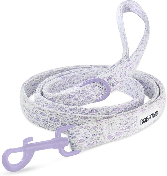 5 FT Stylish Dog Leash, Soft Dog Leashes with Comfortable Padded Handle, Metal Carabiner Clip, Strong No Pull Pet Leash for Small Medium Dogs for Walking, Shopping and Running