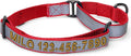 Pawtitas Customized Martingale Dog Collar Reflective Reflective Dog Collar Embroidered Personalized Name Phone Number Adjustable for Puppies Small Medium Large Size Dogs Medium Red