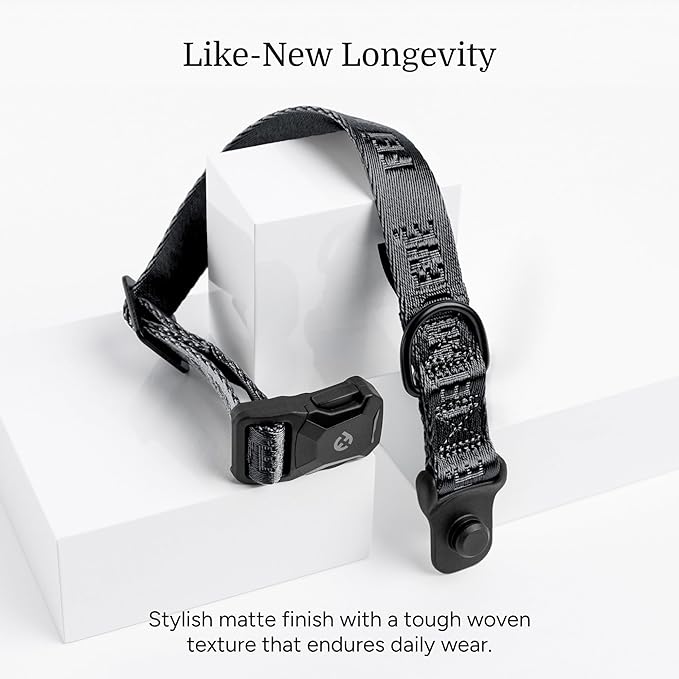 2026 New Edition, Fei & Eve MagEase Dog Collar - Patented Magnetic Buckles | Fur-Safe | Premium 210D Nylon | 450LB Escape-Proof | Adjustable Fit | Small (Black)