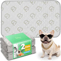 FXW Washable Pee Pads for Dogs, Puppy Pads with Super Absorbent, Specifically Designed for 30inch Cages, 18" x 29" Rectangle, Khaki, 2 Packs