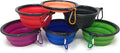 Bulk Pack 6 Collapsible Silicon Travel Dog Water or Food Bowl