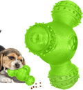 Cyrank Rolling Dog Treat Dispenser Slow Feeder, Funny Giggle Dog Puzzle Toy Slow Feeder Treat Toys Interactive Food Dispensing Dog Toys(Green)