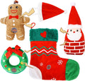 Laifug Christmas Dog Toy, containing rustling Paper Pieces to Attract Pets, Interactive Plush chew Toy, Suitable for Small, Medium and Large Dogs, relieves Canine Anxiety.