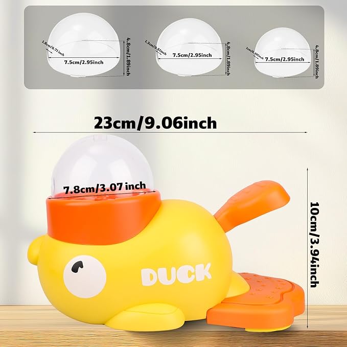 2-in-1 Dog Interactive Slow Feeder, Dog Food Puzzle Toy with 3 Outlet Sizes Replacement Heads Plastic Pet Cat Duck Frenchie Treat Dispenser Bowl for Protecting from Bloating IQ Training