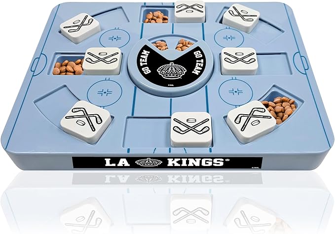 Pets First NHL Los Angeles Kings Large Puzzle Toy, New Size, Interactive Dog Treat & Slow Feeding Toy