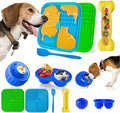 6 Value Pack Enrichment Toys for Dogs Lick Mat, Frozen Bone Power Chew & Frozen Dog Puzzle Toy, Treat Dispensing Slow Feeder Dog Enrichment Toys to Keep Them Busy for Stimulating & Cognitive Toys
