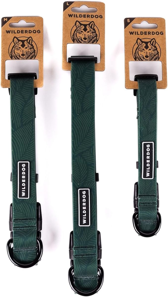 Wilderdog Waterproof Dog Collar - Repels Water & Dirt - Small 11"-15" - Cedar