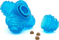 GURU Pet: Puzzle Jack - Medium - 5.5" Blue Dog Toy, Interactive Treat Dispensing, Slow Feeding, Easy Loading, Durable Chew, Tumble-Bounce-Solve-Play