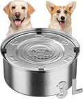 Dog Water Bowl No Spill,3L/101oz Stainless Steel Water Bowl for Dogs, Spill Proof Slow Drinking Dog Water Feeder with Anti-Slip for Medium to Large Messy Drinkers