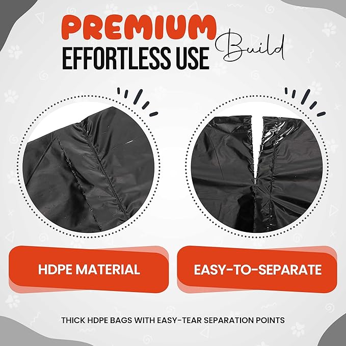 Commercial Grade Dog Poop Bags Rolls, 2000 Count Extra Thick Leak Proof Strong Waste Station Refill Doggy Bags – Fits Any Dog Waste Station & All Dispensers – 10 Rolls of 200 Bags
