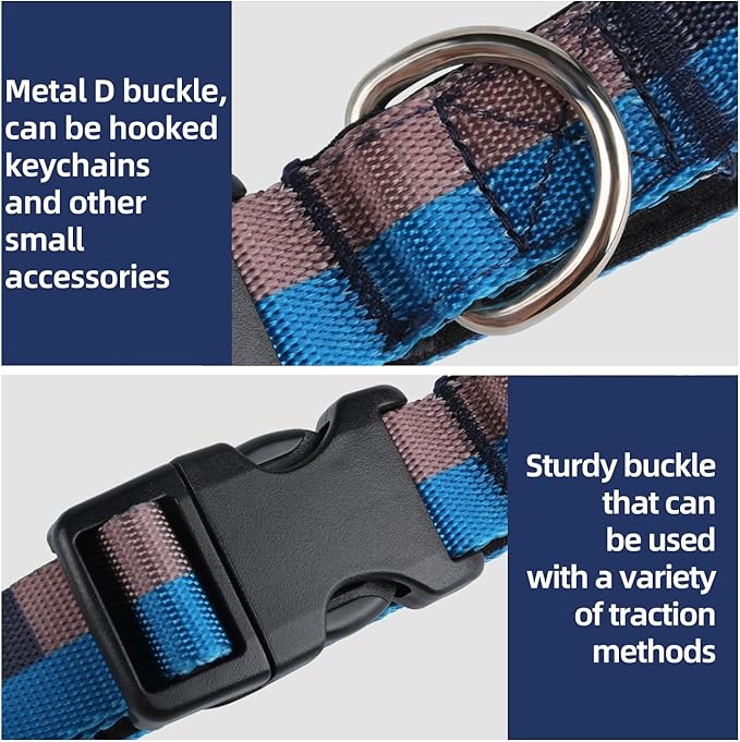 ‌EVERKING 6ft Hands-Free Dog Leash - 6-in-1 Adjustable with 360° Rotating Buckle, Night Reflective & Shock Absorbing for Large/Small Dogs (Up to 120lbs) (Dark Blue)