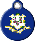 Connecticut State Emblem Pet ID Tag for Dogs and Cats - Dog Tag Art - LARGE SIZE