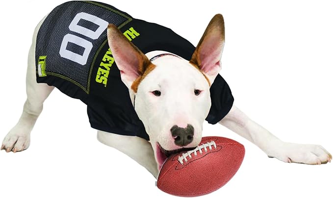 Pets First NCAA College Iowa Hawkeyes Mesh Jersey for DOGS & CATS, X-Large. Licensed Dog Jersey with your Favorite Football/Basketball College Team
