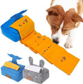 HDKUW 2PCS Dog Puzzle Toy, Dog Tissue Box Plush Toy, Interactive & Enriching Snuffle Game for Small Medium Dogs, Durable Hide and Seek Slowly Feeder Toy, Treat Dispensing & Nose Work Fun Blue Gray