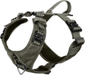 ICEFANG Dog Strap Harness with 4 x Metal Buckles,for Large Sized Dog,K9 Vest,Y-Shape Chest,Adjustable Pet Harness,No-Pull Front Leash Clip (Large (Pack of 1), Green)